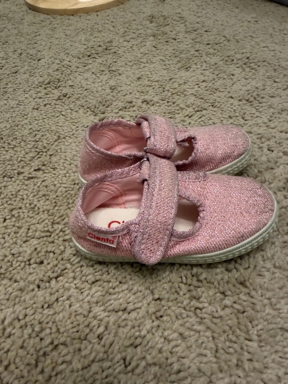 Cienta Light Pink Mary Jane Sneakers with White Sole - Picture 2 of 6
